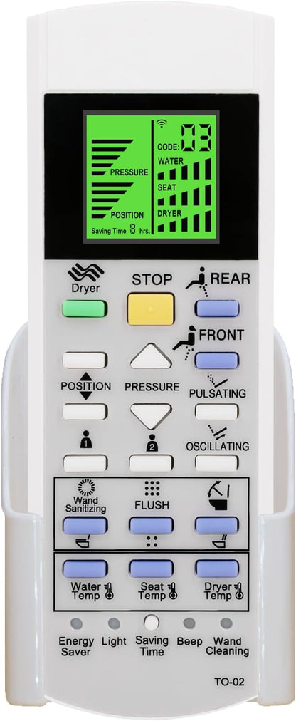 Replacement Remote Control for TOTO Washlet Bidet Toilet Seat 700H SN992M MS992CUMFG 992WA 992M SN8732M MS8732CUMFG MS902CUMFG MS903CUMFX MS989CUMFG MS8732CUMFG MS8551CUMFG
