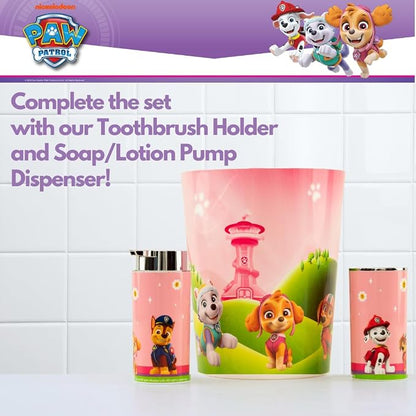 Paw Patrol Skye Kids Trash Can Wastebasket Bathroom/Bedroom, (Officially Licensed Product) by Franco