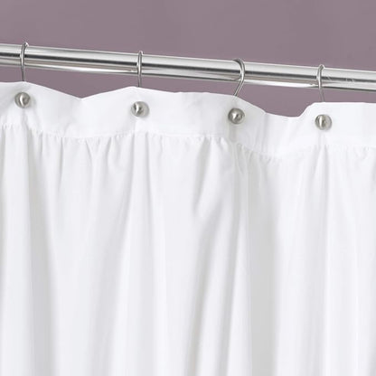 Lush Decor Serena Shower Curtain, 72" W x 72" L, White - Ruffled Bathroom Curtain - White Fabric Shower Curtains - Coquette Decor