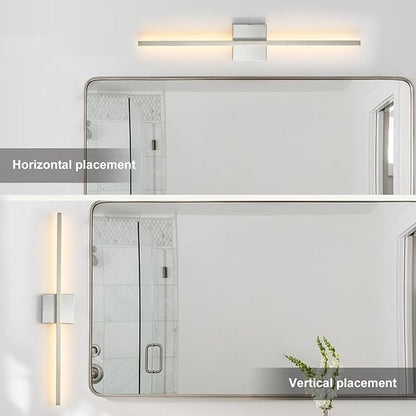 Wall Sconces Set of Two 40'', LED Dimmable Sconces Wall Lighting, Brushed Gold Modern Wall Sconce Light for Bathroom, Living Room, Bedroom, Hardwired 3000K