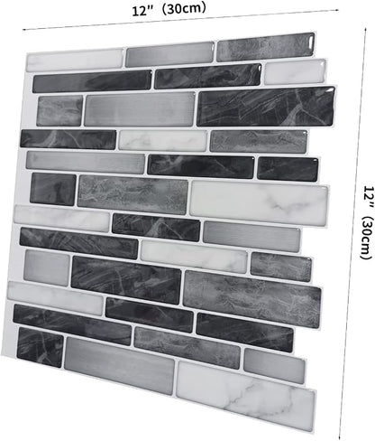 Art3d 10-Sheet Self-Adhesive Tile Backsplash for Kitchen, Vinyl Decorative Marble Tiles, 30 * 30cm | Strong Adhesion, Lightweight, Cuttable, Waterproof, Fadeless, Crack Resistant, for Kitchen, Bedroom, Ideal for Recently Moved