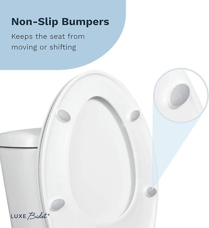 LUXE Bidet NEO 120 White and Elongated Toilet Seat Bundle