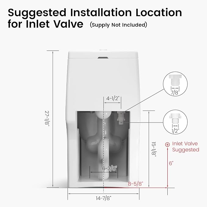 SOTOMO Elongated One Piece Toilet, 12" Rough-In, Compact Design for Bathrooms, 1.1/1.6 GPF Dual Flush toilet, MAP 1000g, Soft-Closing Seat, White Toilet Bowl - 27.75"D x 15.4"W x 27.13"H