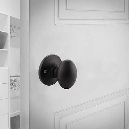 Design House 779165 Egg Dummy Door Knob Matte Black