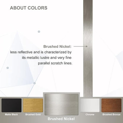 Brushed Nickel Mirror, 24x32’’ Oval Mirror for Bathroom, Brushed Nickel Oblong Bathroom Mirror for Over Sink, Modern Anti Rust Silver Vanity Mirror