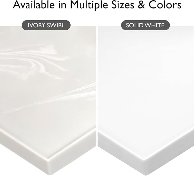 Design House Single Sink Vanity Top, 61", Ivory | With Backsplash, , Countertop, Classic, Cultured Marble, Bath, 597419