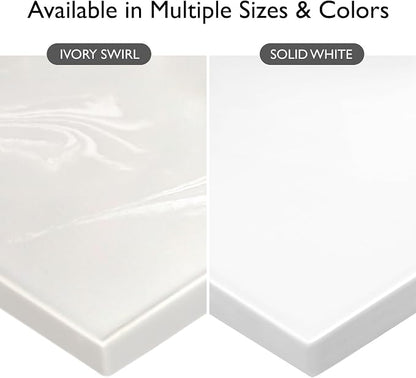 Design House Single Sink Vanity Top, 61", Ivory | With Backsplash, , Countertop, Classic, Cultured Marble, Bath, 597419