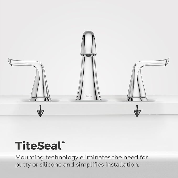 Pfister Willa Bathroom Sink Faucet, 8-Inch Widespread, 2-Handle, 3-Hole, NSF Certified, Polished Chrome Finish, LF049MALCC