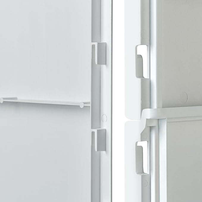 WOODBRIDGE 4-Piece Tile-style Shower Wall Panel Surround Kit, 60"W x 32"D, Staggered Brick Pattern, Easy to Install, High Gloss White Finish