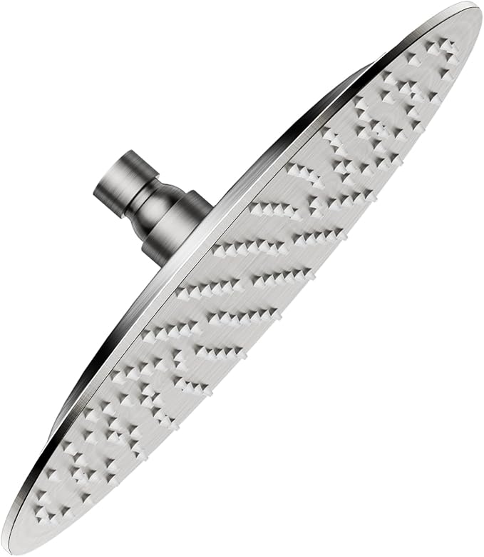 VBFF-Shower Head,rain shower head, 10 inch- Round Shower Head, 1.8 GPM Flow Rate, rainfall showerhead,VBFF12 (Brushed Nickel)
