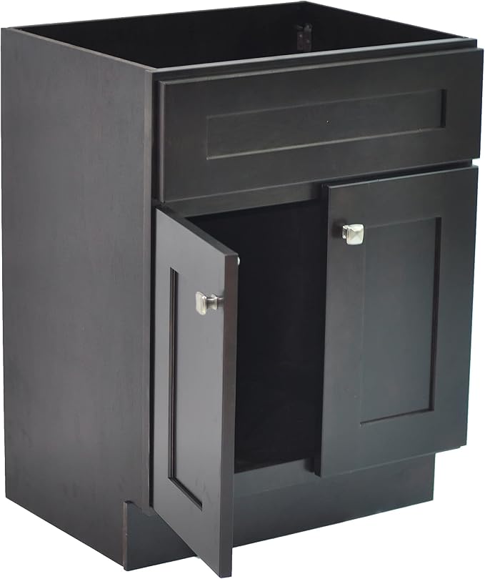 Design House Brookings Bathroom Vanity, 24", Espresso | Adjustable Hinges, Freestanding, Contemporary/Modern, Wood, Bath, 586966