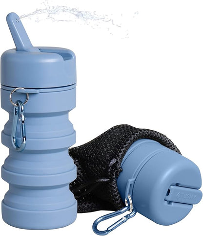 TUSHY Travel Bidet: Collapsible & Expandable for Discreet Portability, Refreshing Clean for Home, Camping, Outdoors & Travel (Helps Hemorrhoid Relief, Peri Bottle for Postpartum Care) (Glacier)