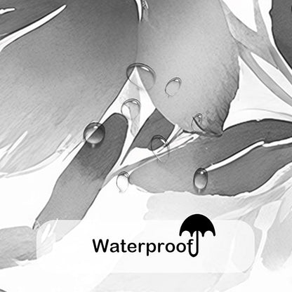 Floral Shower Curtain, Grey Watercolor Flower Shower Curtains for Bathroom, Modern Minimalist Waterproof Fabric Bath Curtain 72x72 Inch