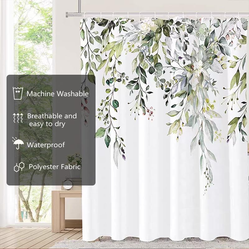 LLSCL Yellow Droop Leaves Fabric Shower Curtain Liner with Magnets, Tire Pattern Waterproof Hotel Quality, 72 x 72 Machine Washable