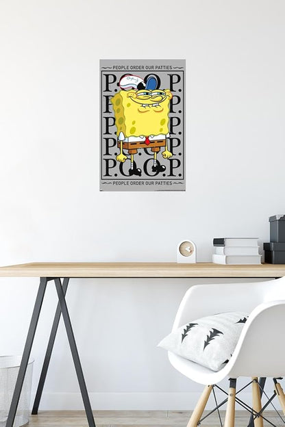 Nickelodeon Spongebob - P.O.O.P. Wall Poster, 22.4L" x 14.7W", Premium Unframed Version