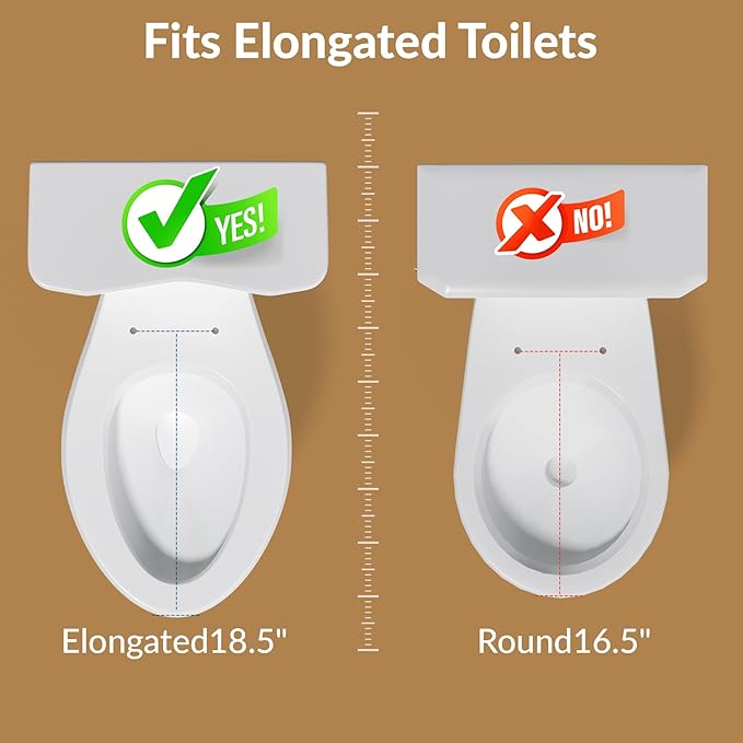 Left Hand Bidet Toilet Seat Non-Electric,Fits Elongated Toilets - Soft Close Lid,Quick-Release for Easy Cleaning - Dual Nozzle System with Self Cleaning,Adjustable Water Pressure