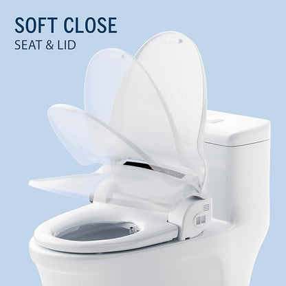 Lotus Bidet ATS-1000 Round with Enema Wash (Purestream) for constipation relief, Heated Seat With Remote Control, Temperature Controlled Wash, Warm Air Dryer, Easy DIY Installation, Made in Korea