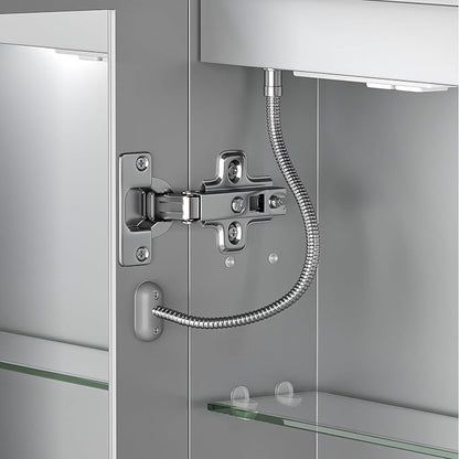 96x40" Extra-Wide LED Medicine Cabinet w/ Mirror, 5-Door Anti-Fog, Bathroom | Smart Touch, 3-Color Dimming, 10-Level Brightness, 5-Door Storage, Adjustable Shelves, DTC Soft-Close, 96" Double Vanity