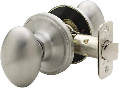 Copper Creek EK2020SS Egg Door Knob, Passage Function, 1 Pack, in Satin Stainless