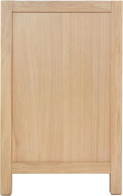 ARIEL Cambridge 66-inch Bathroom Vanity Base Cabinet,Solid Wood, 4 Soft Closing Doors, 6 Dovetail Drawers, White Oak