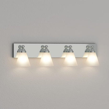 Designers Fountain 4-Lights Hudson Vanity Light Fixture, 29.75 Inch Wall Mount Sconce for Bathroom, Bedroom or Mirror, Chrome, 6494-CH