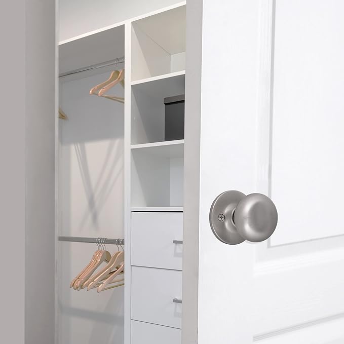 Design House 753293 Cambridge Dummy Door Knob, Satin Nickel