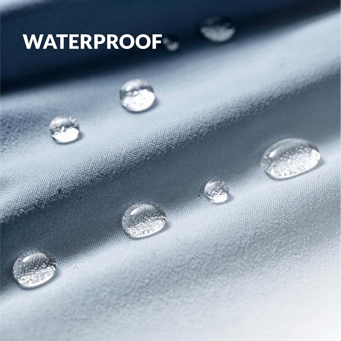 Felisa Ombre Blue and Gray Shower Curtain Liner,Waterproof Fabric Shower Curtain with 3 Weighted Magnets, Odorless Cloth Lightweight Bathroom Curtain,Sturdy Rustproof Grommets,72 x 72