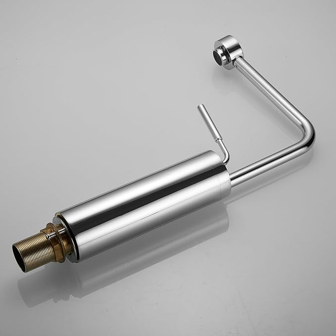Vessel Sink Faucet Tall Bathroom Faucet Chrome - Solid Brass Bathroom Vanity Sink Faucet One Hole with Water Supply Hoses