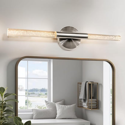 LED Bathroom Vanity Lights,24 inch Bathroom Light Fixtures Over Mirror,3000K Natural Warm Light, ETL＆UL Listed, Modern Wall Sconce for Bedroom,Living Room,Hallway,Brushed Nickel