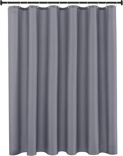 Fabric Shower Curtain Liner 72x72 Inch-Dark Grey Standard Shower Liners | Hotel Quality Water Resistant Shower Liners for Bathroom-Machine Washable Cloth Polyester Bath Curtain-Rental Apartment Home