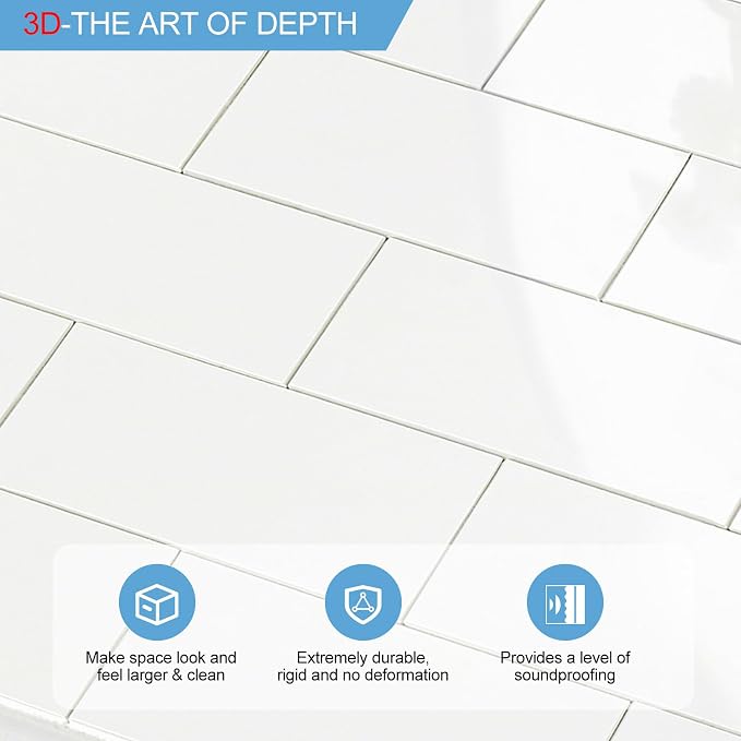 2026 New Upgrade Peel and Stick Backsplash Tile, Peel and Stick 11.34" X 11.57" Wall Tile for Kitchen, Bathroom, Fireplace, Laundry (Polished Cream White, 5 Packs)