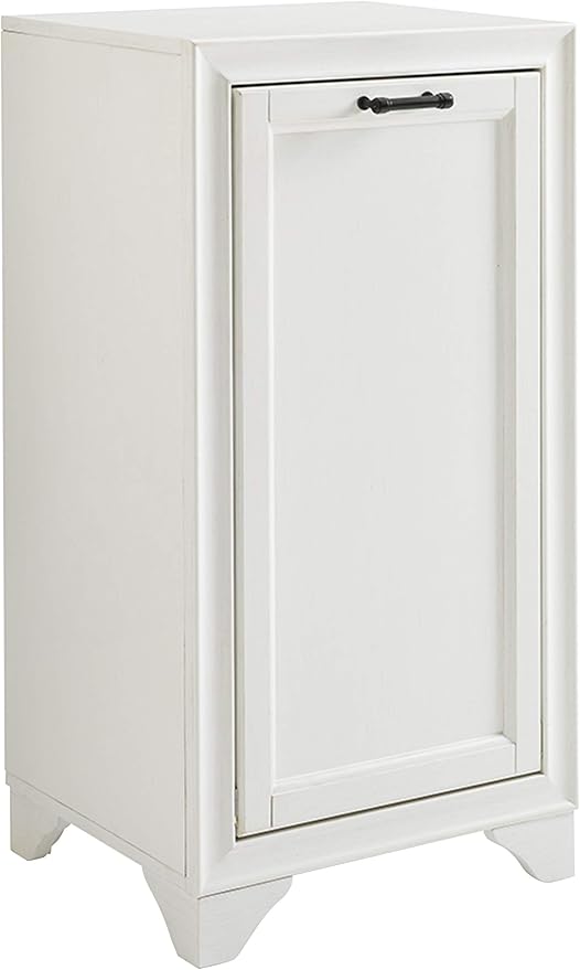 Crosley Furniture Tara Linen Storage Cabinet and Bathroom Organizer with a Drawer and Shelves, Vintage White