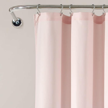 Lush Decor Tulle Skirt Colorblock Shower Curtain Single 72" W x 72" L Light Gray & White - Fabric Shower Curtains for Bathroom - Cute Bathroom Curtain