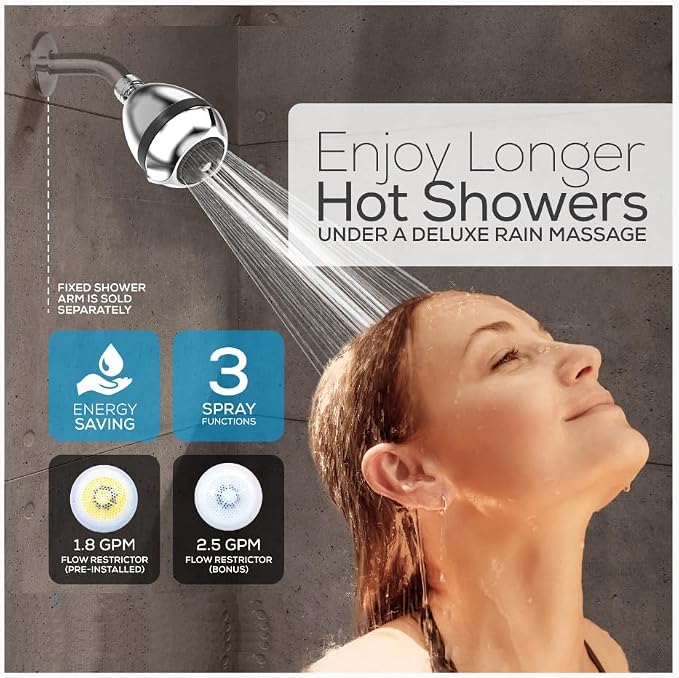 Extreme performance for low water pressure The Fire Hydrant Spa Short Chrome Massager Shower Head
