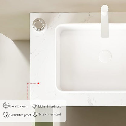 30" Bathroom Vanity with Sink, Small Bathroom Vanity with Durable Ceramic Basin and Sintered Stone Countertop and Soft Closing, Freestanding Bathroom Vanities, Soft Green
