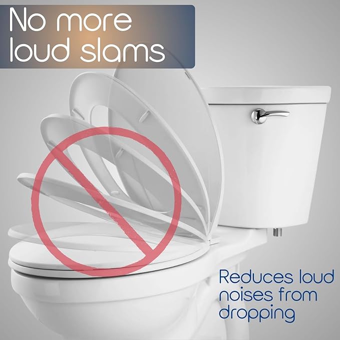 Toilet Seat Bumpers for Use with Bidet - Stops Sliding & Wobbling - Distributes Weight Evenly to Prevent Damage to Seat or Bowl - Premium Adhesive Pads - 5pk