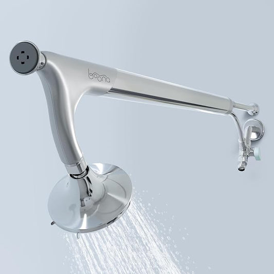 BOONA Original Tandem Shower as Seen on Shark Tank | Dual Shower Head for Couples | Max Water Pressure for Two | Easy Install (King Krome, One Showerhead)