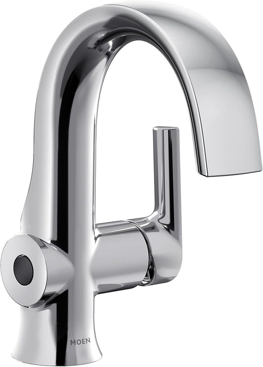 Moen Doux Chrome Motionsense Wave Touchless Single Handle Bathroom Sink Faucet, S6910EW
