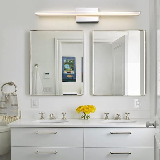 LED Modern Bathroom Vanity Light Fixtures 24W Dimmable 5CCT LED Vanity Light Bar Over Mirror Matte Black Wall Light for Bathroom 31.5 inch Long