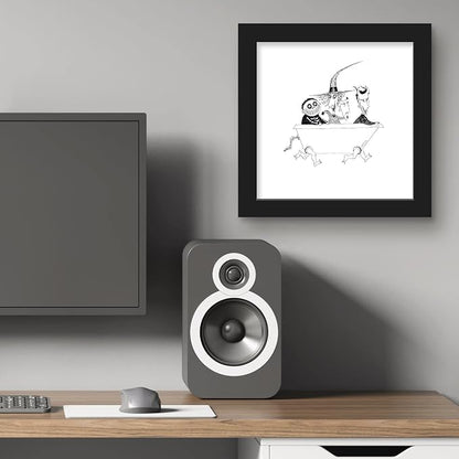 Trends International Gallery Pops Disney Tim Burton's The Nightmare Before Christmas - Bathtub Wall Art Wall Poster, 12" x 12", Black Framed Version