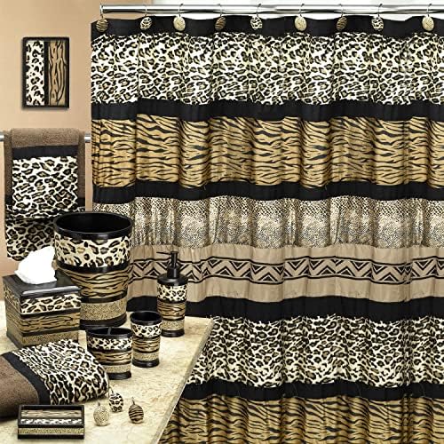 Zahari Home Gazelle Shower Hooks Set - Rust-Proof Curtain Rings with Unique Design - 12 Resin Hooks for Customizing Your Shower Space