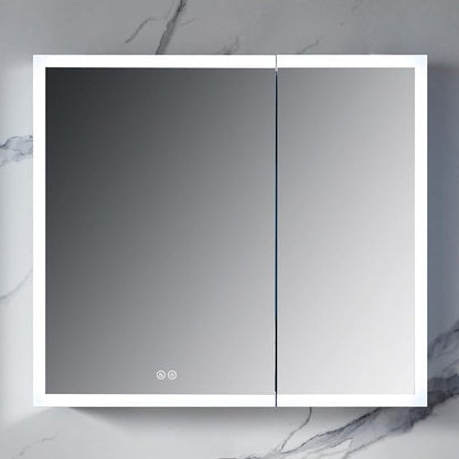 Blossom LED Mirror Medicine Cabinet with Lights, 36x32 Inch, Wall Mounted LED Lighted Bathroom Medicine Cabinet, Recessed/Surface with Defogger, Adjustable Brightness, Makeup Mirror with Lights