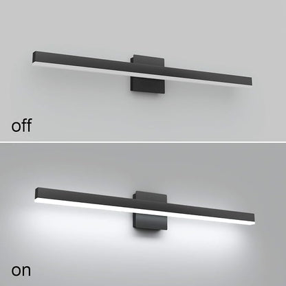 Aipsun 31.5in/26W Modern Black Vanity Light LED Bathroom Vanity Light Fixtures Wall Light for Bathroom (White Light 6000K)