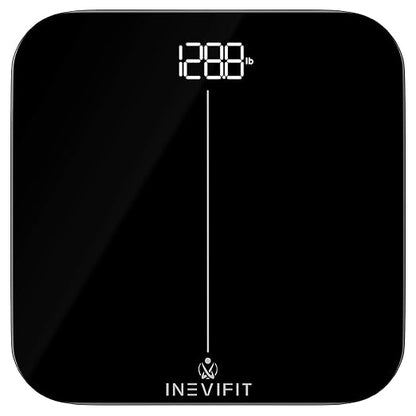 INEVIFIT Bathroom Scale, Highly Accurate Digital Bathroom Body Scale, Measures Weight up to 400 lbs. Includes Batteries
