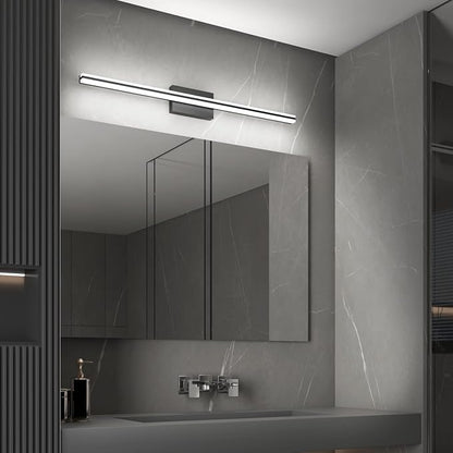 SOLFART Bathroom Lighting Fixtures Over Mirror 24W 40 Inch LED Vanity Lights for Bathroom Matt Black 6000K ND
