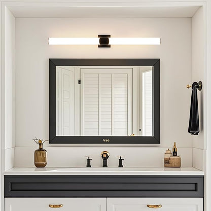 39" Black Bathroom Vanity Lights, Wall Sconce with Acrylic Shade | Modern Wall Light for Bathroom Bedroom Living Room Hallway