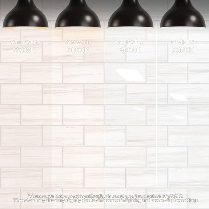 STICKGOO Peel and Stick Backsplash on Subway Tiles, Glossy Dolomite White | 10-Sheet Stick on Kitchen Backsplash, Waterproof, Self Adhesive PVC Wall Tiles for Kitchen, Bathroom, Fireplace