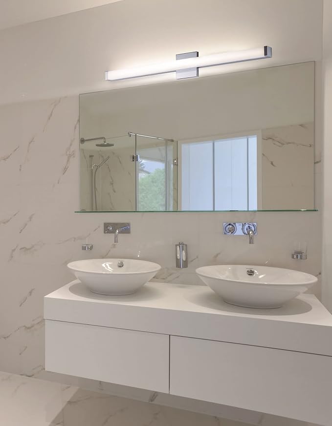 Maxim Lighting Spec Vanity 36" 1-Light Bath Vanity Light | Gold Aluminum Finish | White Pmma Acrylic Shade | Contemporary Indoor Light Fixture | Ideal for Bathrooms & Powder Rooms | 52006GLD