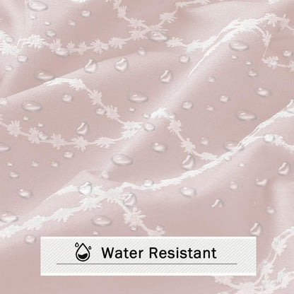 OVZME Pinkte Stall Shower Curtain for Bathroom, Puff Printed Textured Shower Curtain with Tassels, Geometry Heavy Duty Vintage Country Narrow Bathroom Curtain, Water Resistant Fabric, 36Wx72L