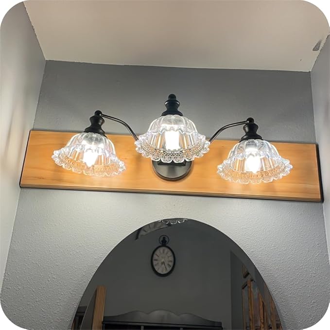Farmhouse Vanity Lights for Bathroom Light Fixtures Black Vanity Lights 3 Light Bathroom Light Fixtures